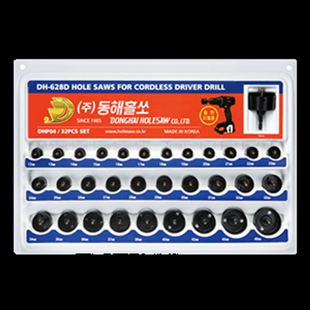 동해 바이메탈롱홀쏘세트(충전드릴용) DHP04 12mm~5