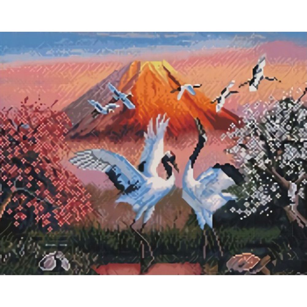 영봉무학 (캔버스) 보석십자수 40x50