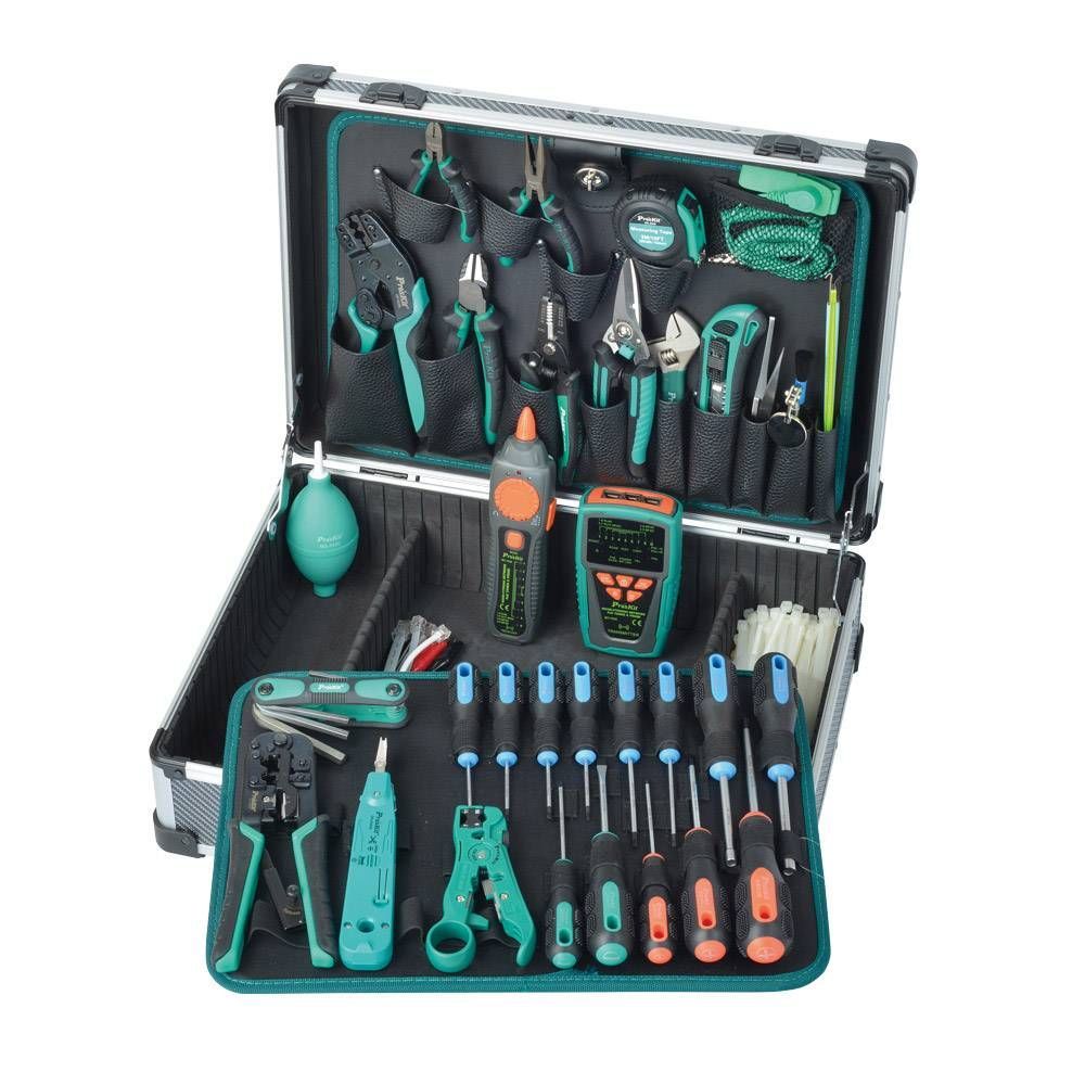 PROKIT (PK-1938M2) 통신 네트워크 작업 공구 세트