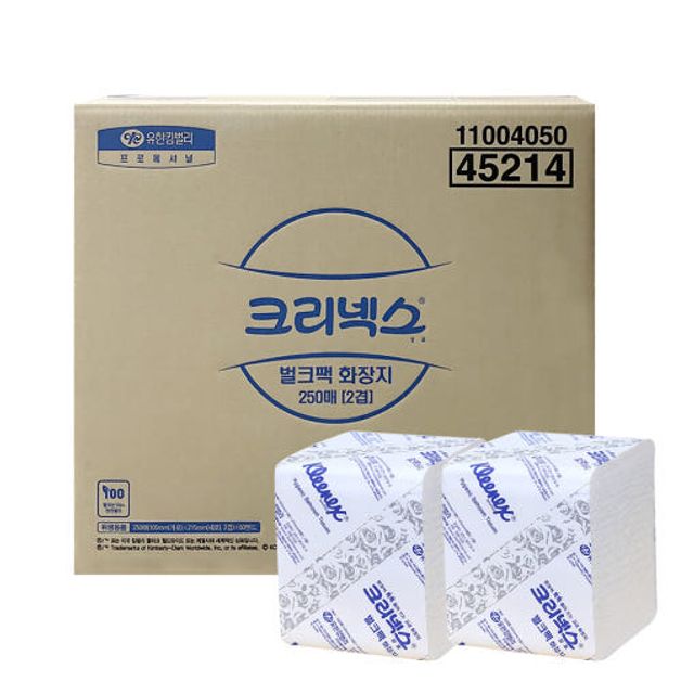 45214 크리넥스 벌크팩 화장지 250매X60밴드(2겹)