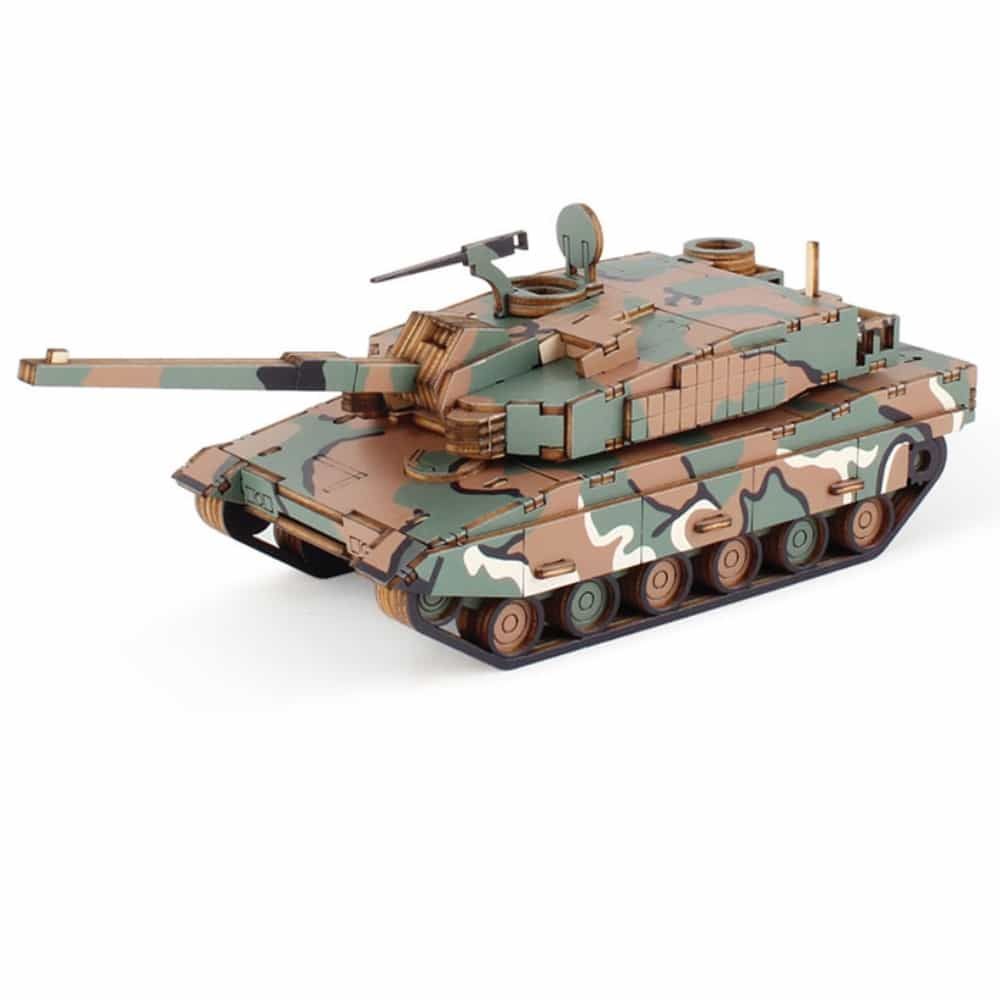 DIY 목재 미니 K2 전차 DIY장난감 나무조립키트