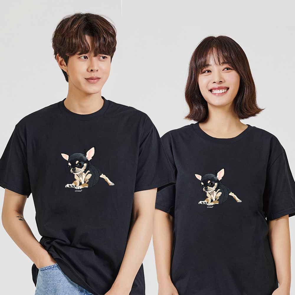 치와와 디지털프린팅 인쇄티셔츠 반팔티 오버핏