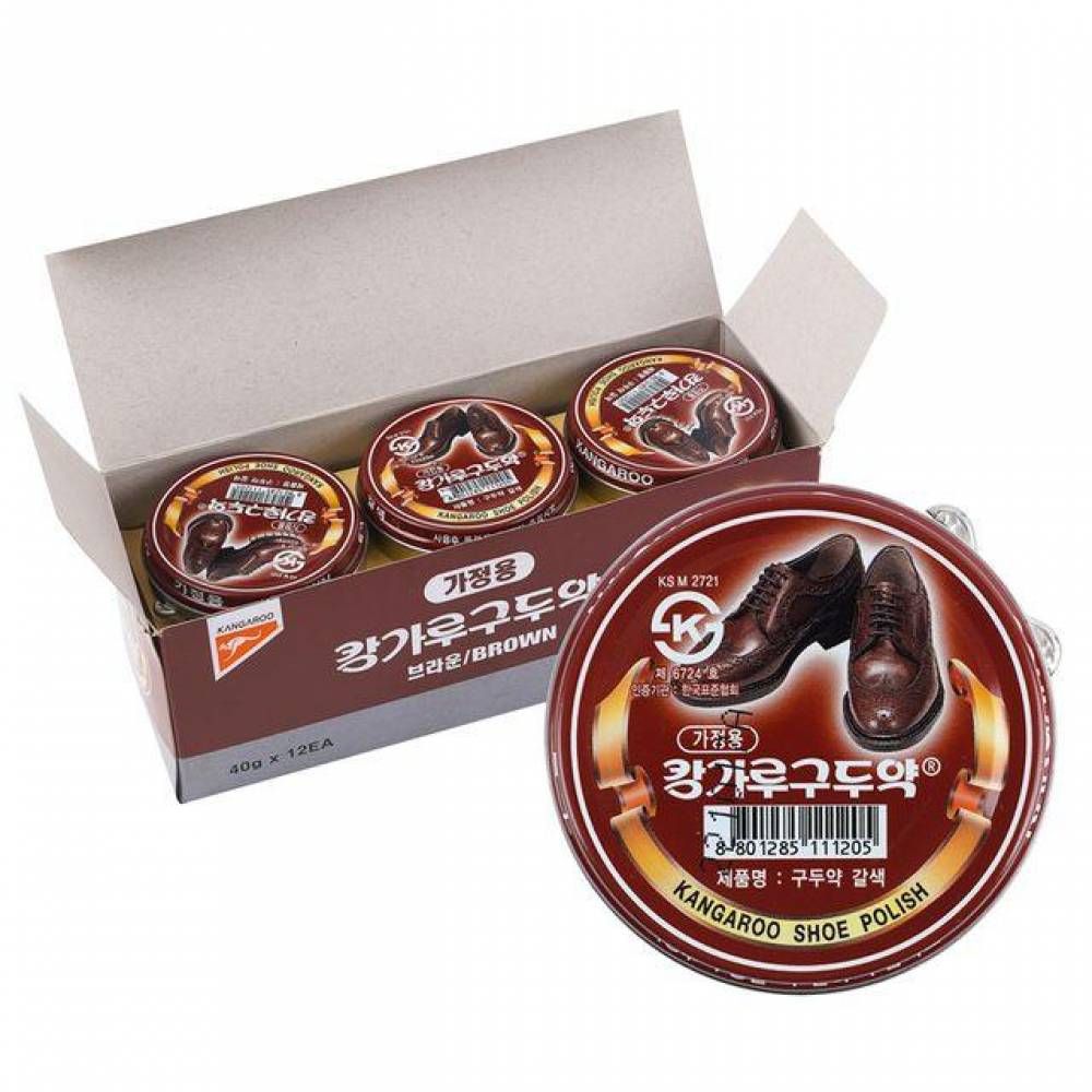 브라운 구두약 신발 왁스 40g