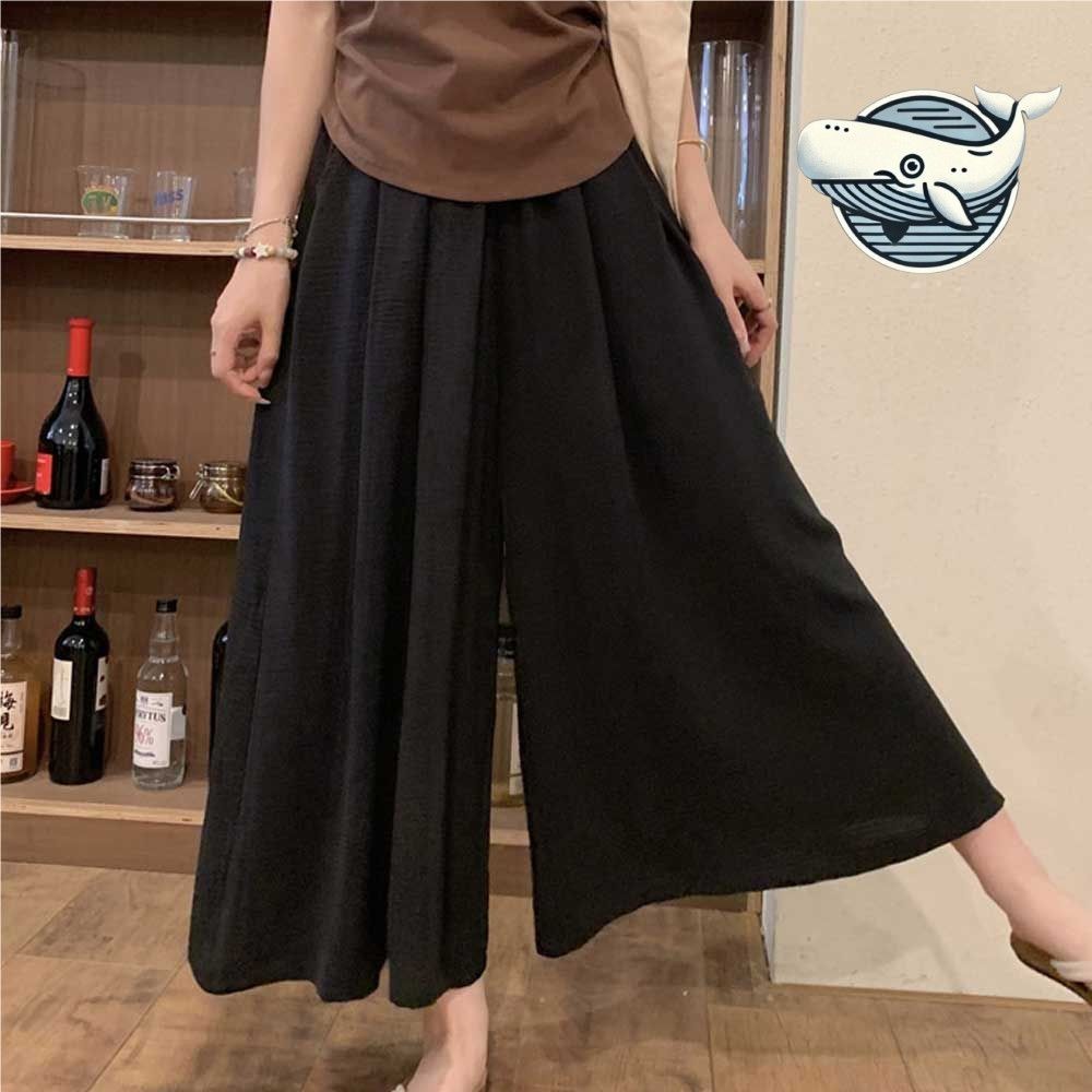 편안한 여름 와이드 팬츠 캐주얼 데일리 통기성
