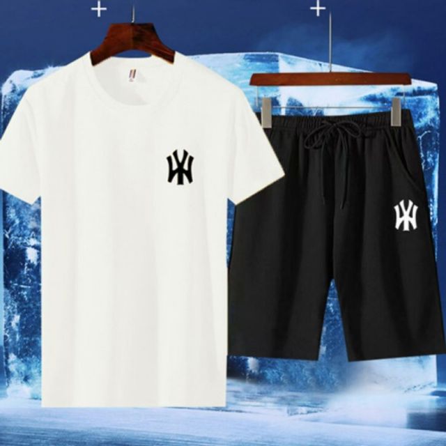 운동복 YW 셋업 기본 커플 데이 세트 짐웨어 반팔