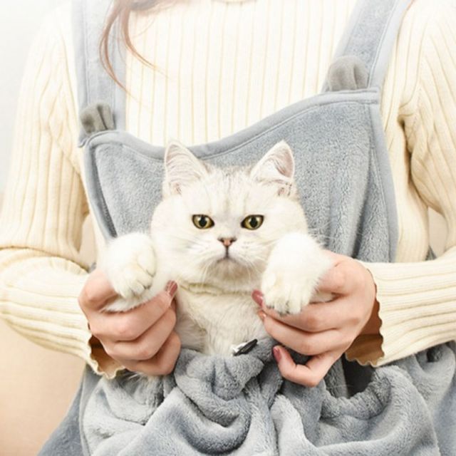 고양이포대기 꾹꾹이 유발 앞치마猫