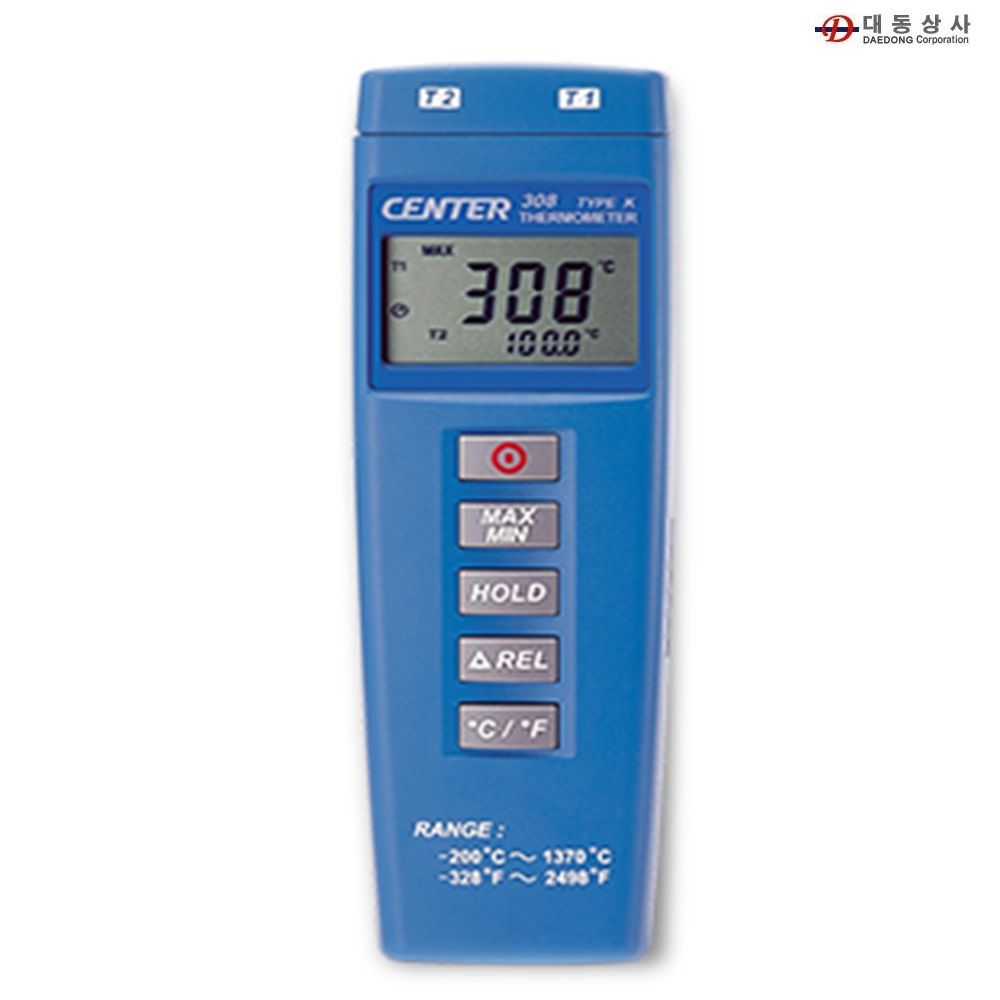 디지털온도계 CENTER308 -200~1370도 2채널 접촉식