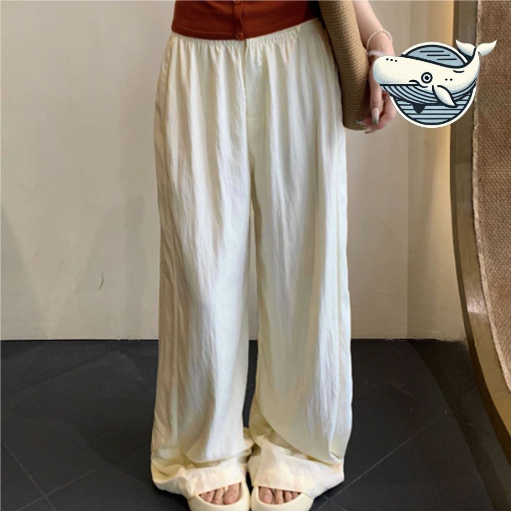 여성 여름 와이드핏 뒷밴딩 슬랙스 차르르 바지