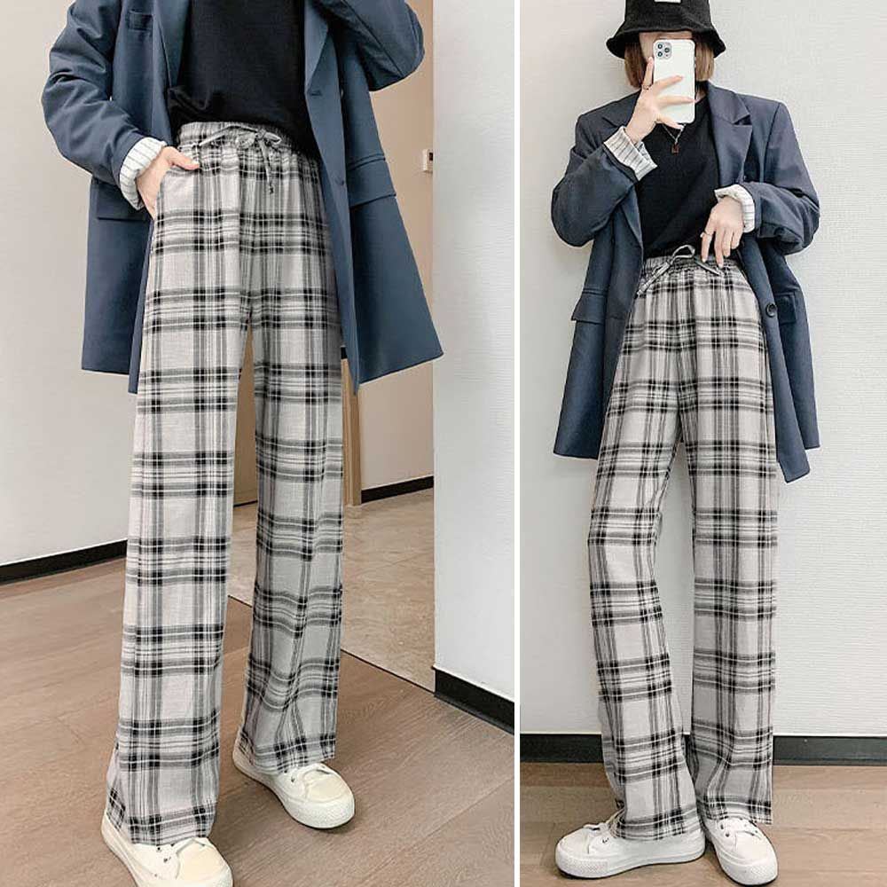 여자 와이트 스타일 팬츠 긴 바지 캐주얼 데일리 코디