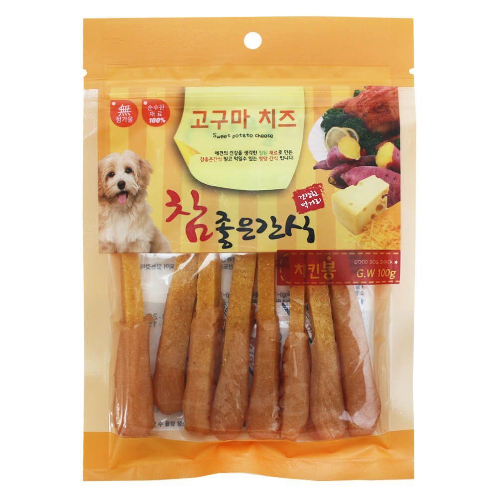 침좋은간식 (10개묶음)고구마치즈(치킨봉)100g