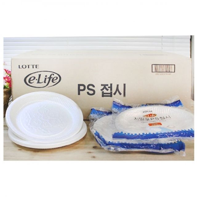 BOX 이라이프 PS접시 (100mm) 2000개입 일회용접시
