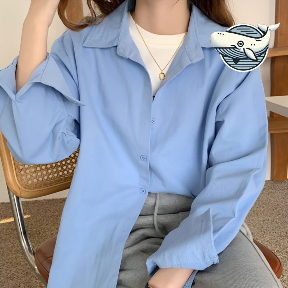 포근한 루즈핏 긴팔 블라우스 데일리 스타일