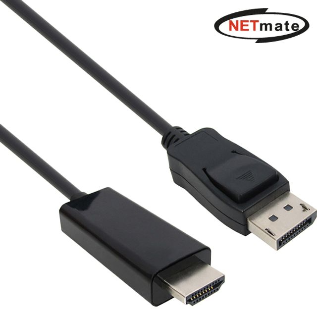 (Black) 5M DisplayPort to HDMI 케이블 5m