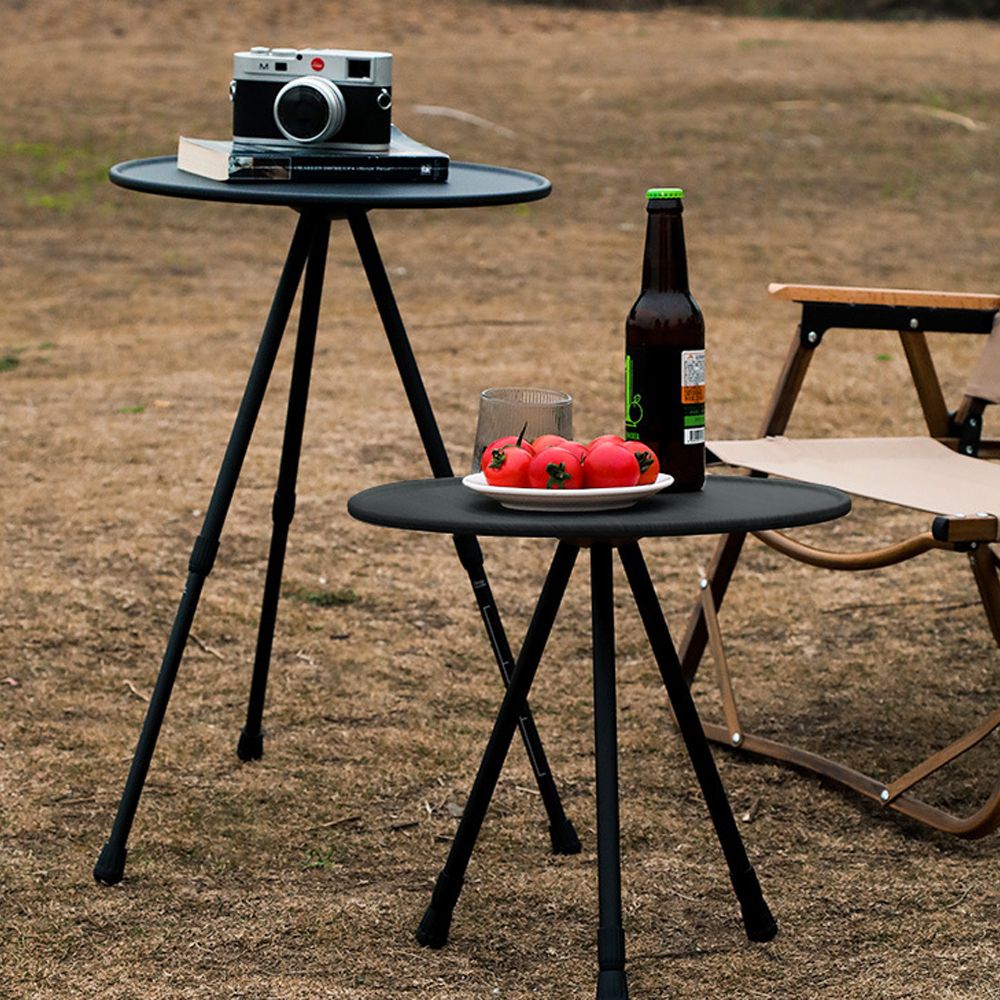 감성 캠핑 원형 테이블 높이 조절 사이드 식탁 글램핑