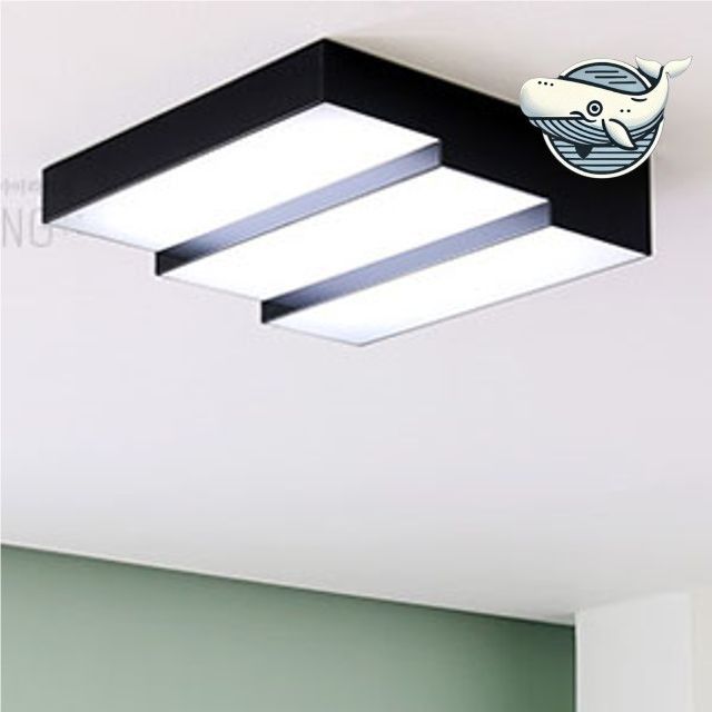 모던 블랙 LED 조명 거실 침실 인테리어