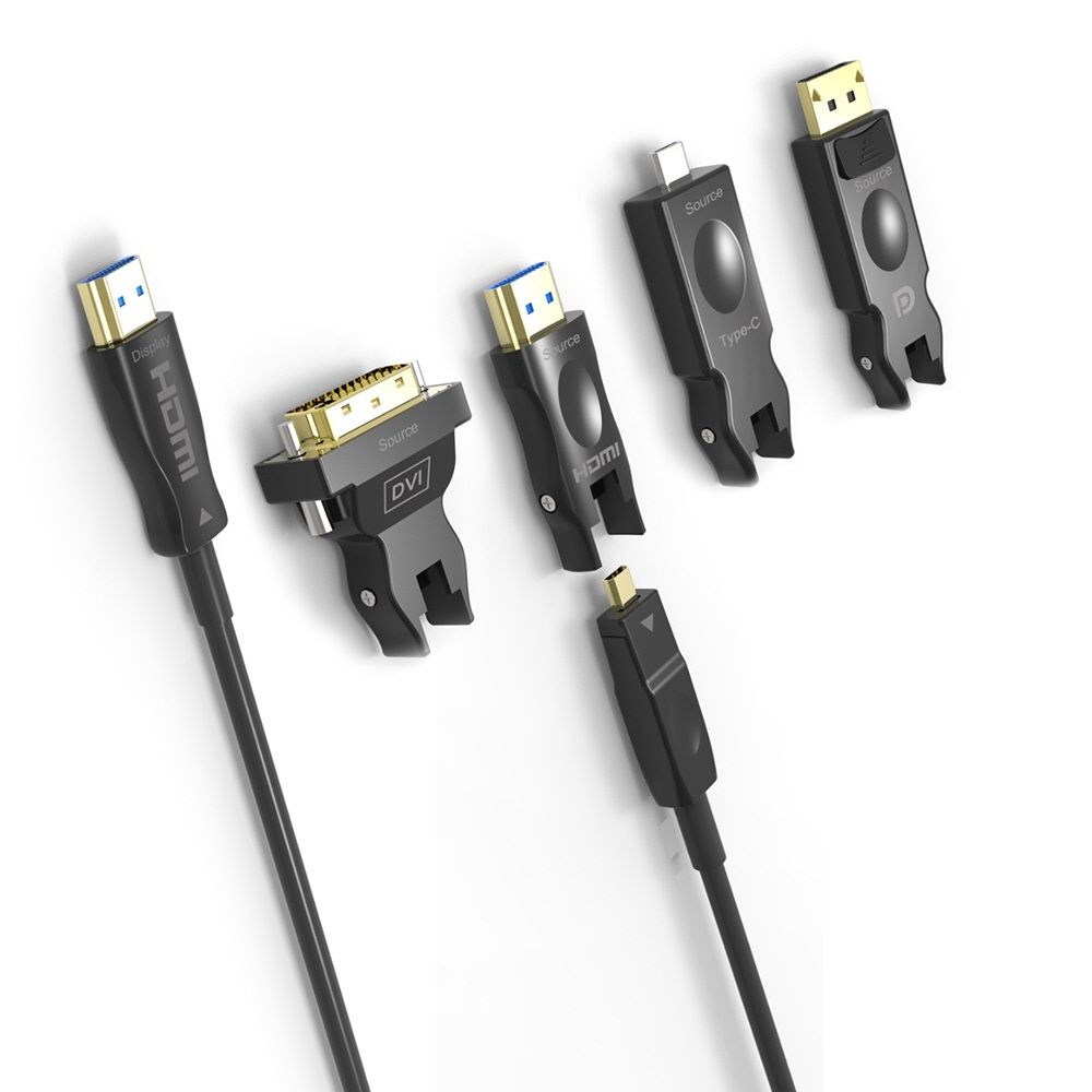 HDMI AOC 케이블 10미터 / DP DVI 타입C 젠더 포함