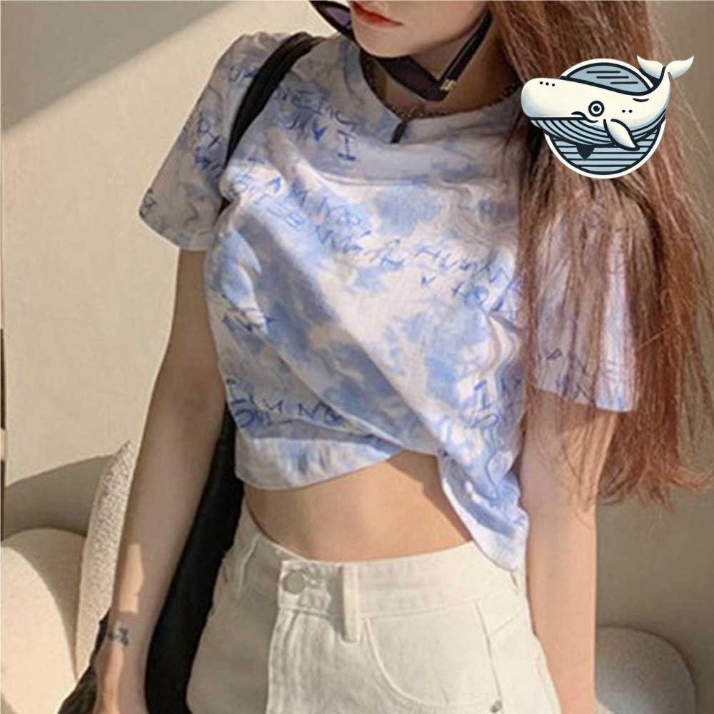 시원한 여름 크롭티 청량한 색감 데일리 일상