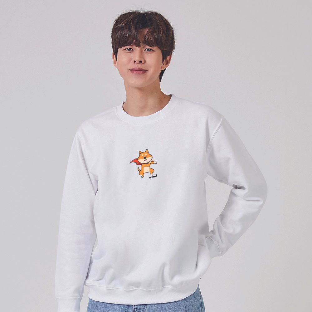 키밍 슈퍼 강아지 SHIBA 가을 맨투맨 그래픽 후드티
