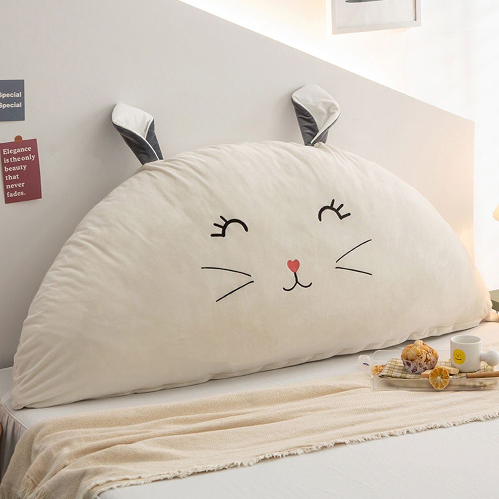 고양이 아이보리 90cm 등받이 쿠션