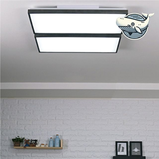 모던 블랙 LED 거실 주방 침실 조명