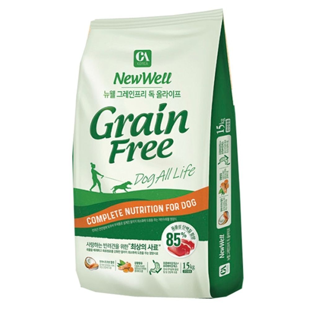 애견 사료 그레인프리 일상 전견용 15kg 1P 대용량 영