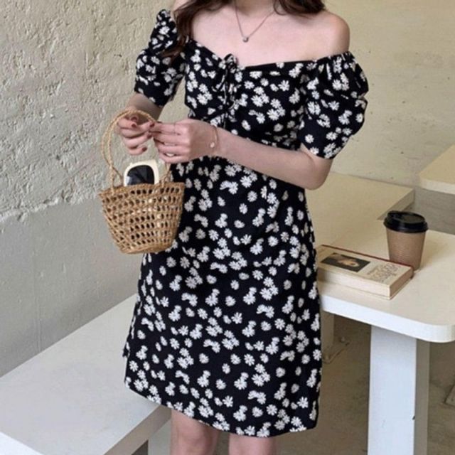 캐주얼 여성 이쁜 기본 여름 데이 미니 원피스 오프숄