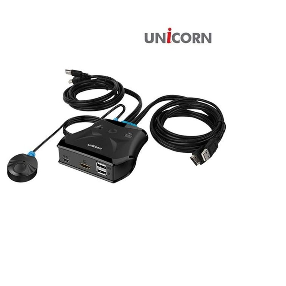 유니콘 KVM-200HDMI 2대1 4K 60Hz HDMI KVM스위치