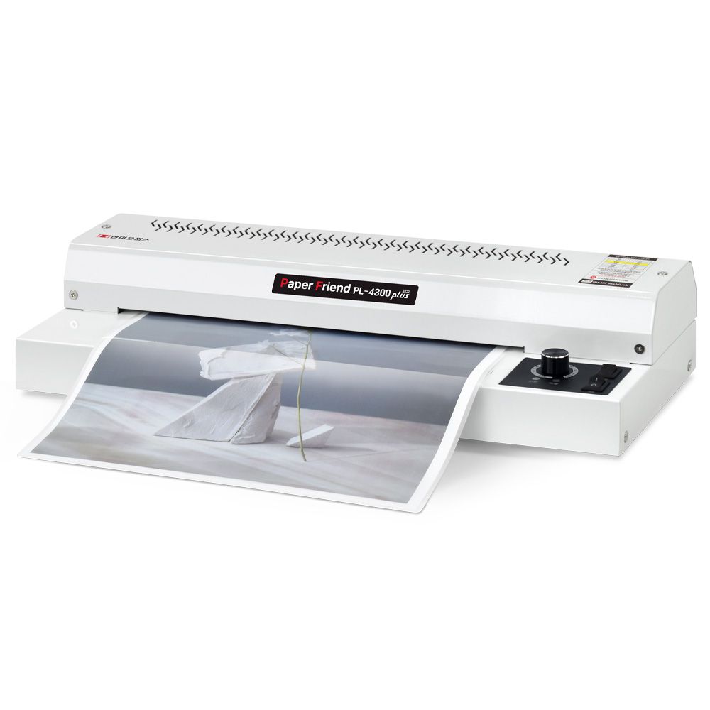 현대오피스 A3코팅기 PL-4300plus 4롤러 온도조절 안티잼 역회전