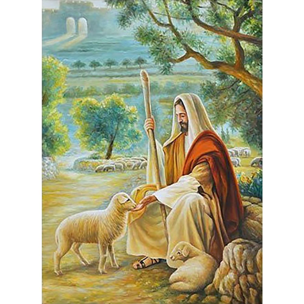예수님은 나의 목자 (패브릭) 보석십자수 40x55