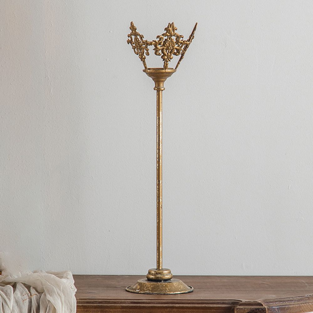 홀더 캔들 빈티지 왕관 49cm 엔틱