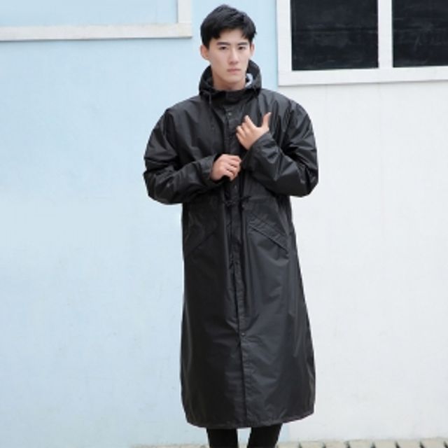 트렌드남녀공용바람막이레인코트(XL)(블랙)우비