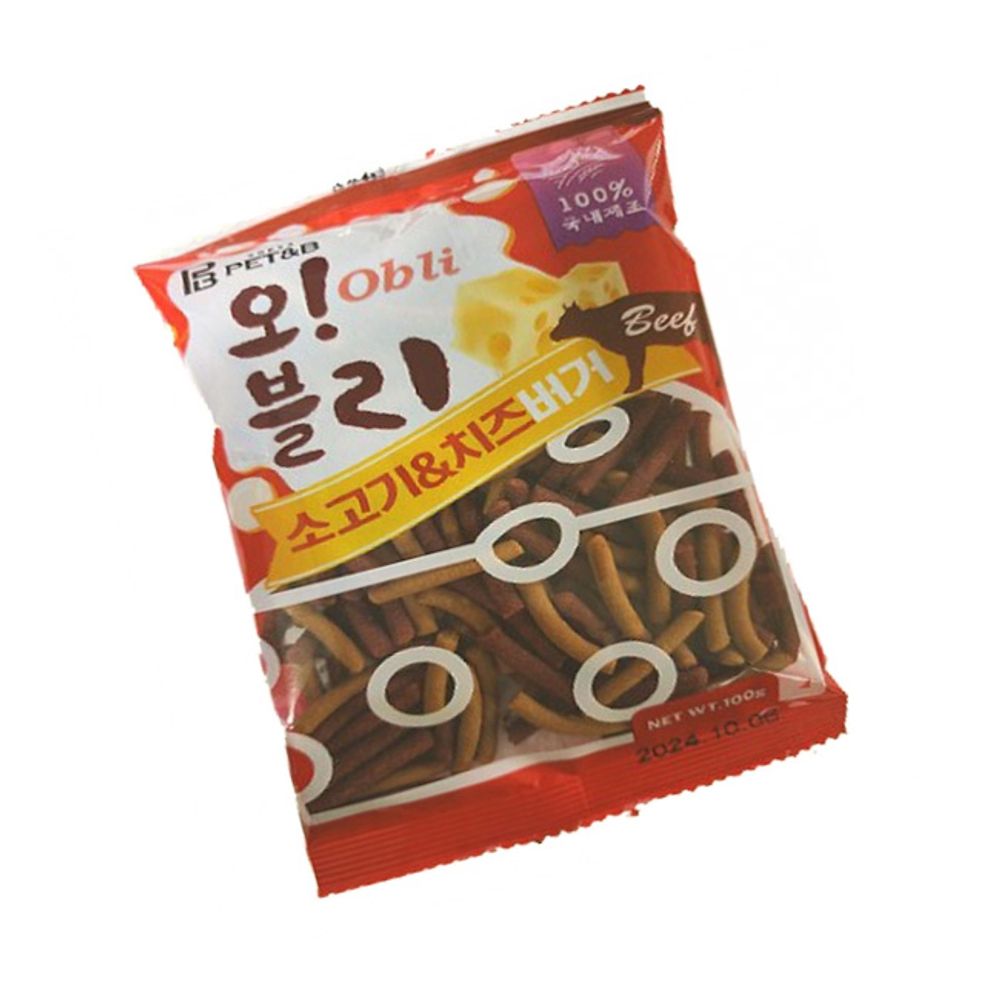 애견 소고기 치즈 버거 100g 80P 노즈워크 훈련 간식
