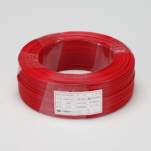 케이블 TIV(전화내선) 0.8MM 적색(300M)