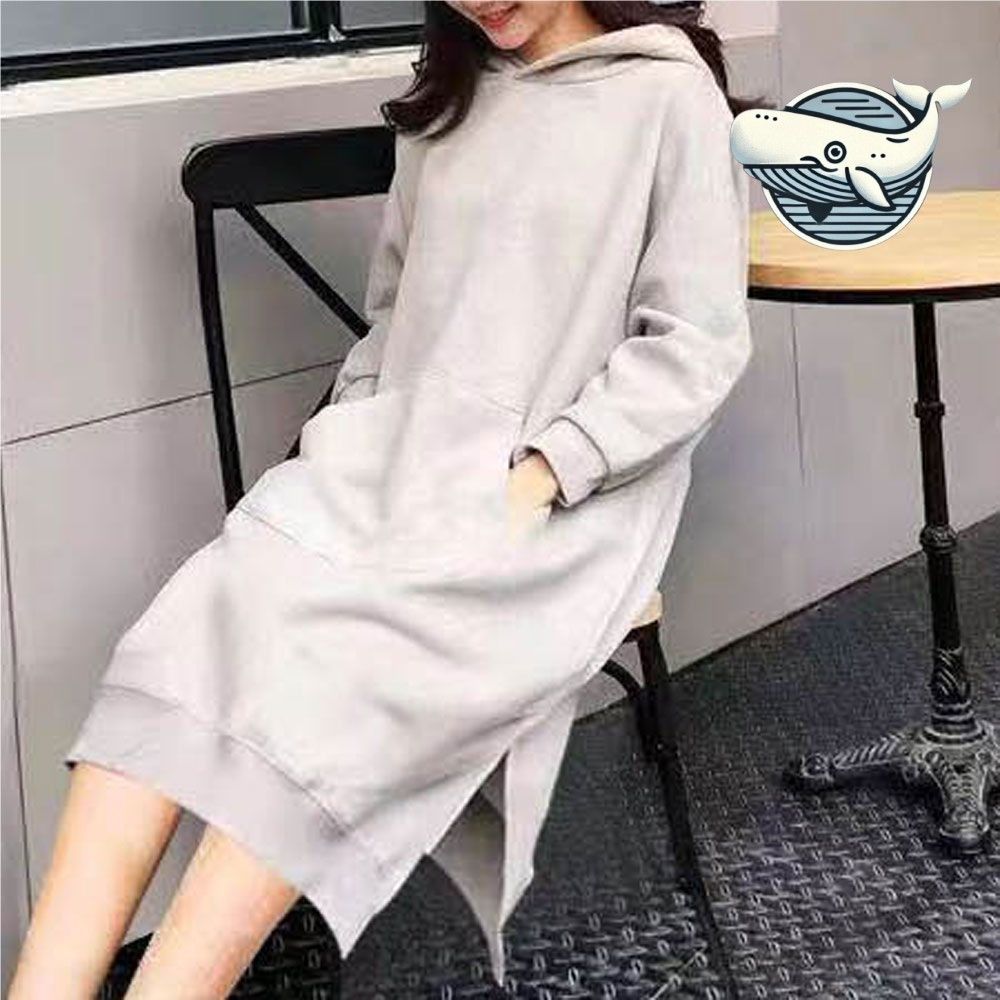 포근한 기모 후드 롱원피스 편안한 스타일
