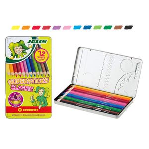 아이티알,NE 졸리 목색연필 12색 어린이 나무 우드 수채 색연필