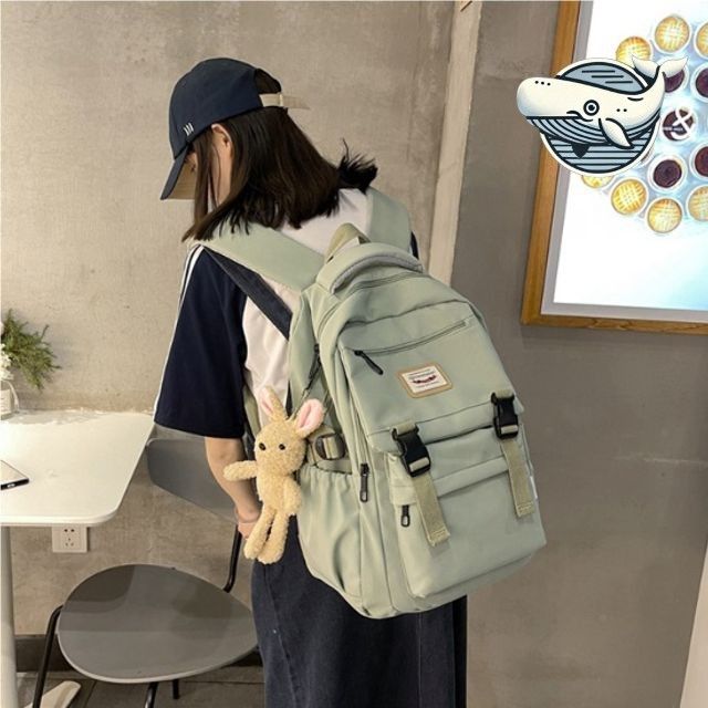 화사한 토끼 키링 여성 데일리백팩 캐주얼