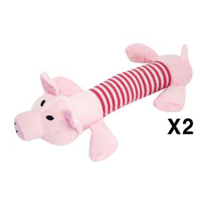 아이티알,NE WK 길쭉이 장난감 돼지X2개 강아지 인형 삑삑이 놀이