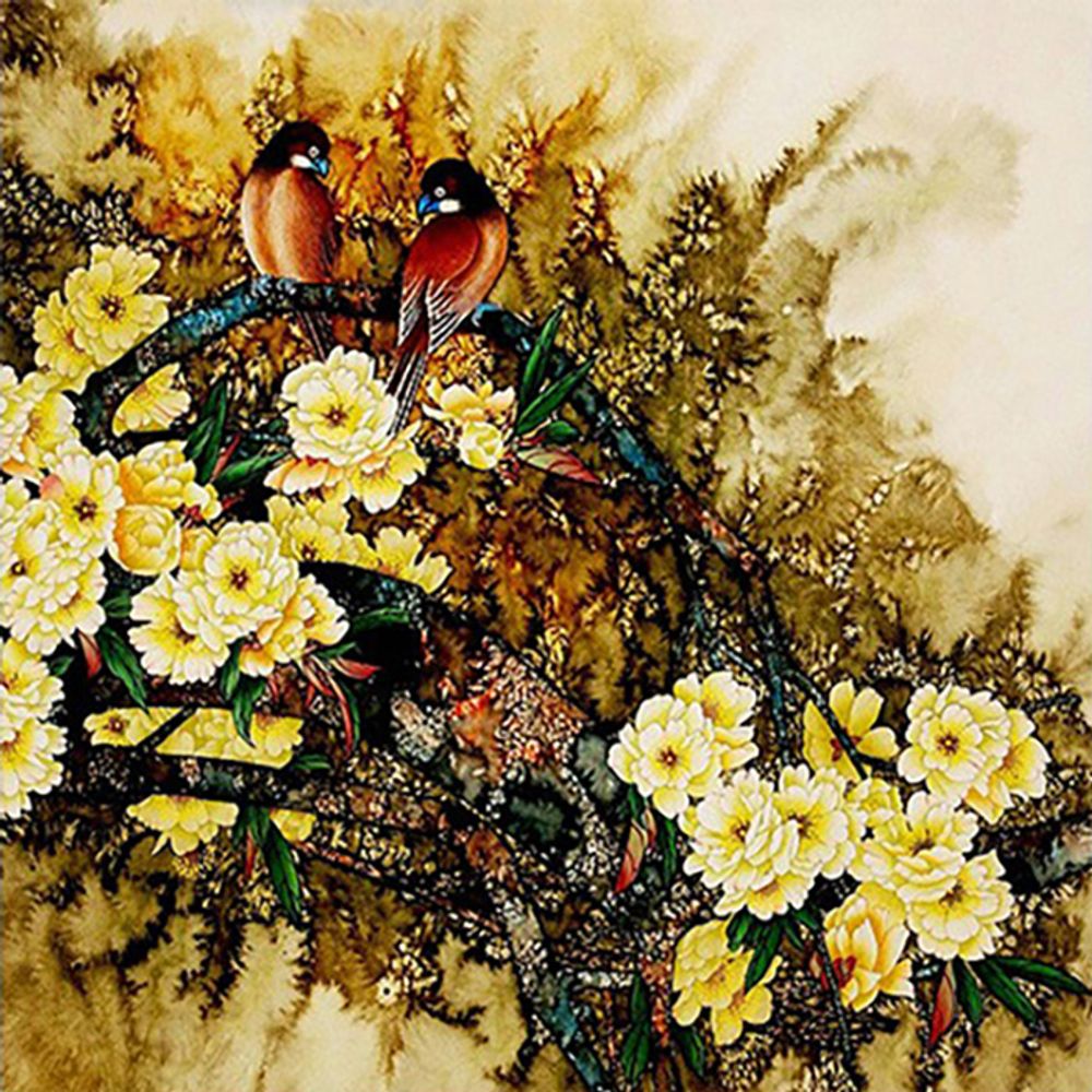 봄을 여는 목련 3 (패브릭) 보석십자수 50x50