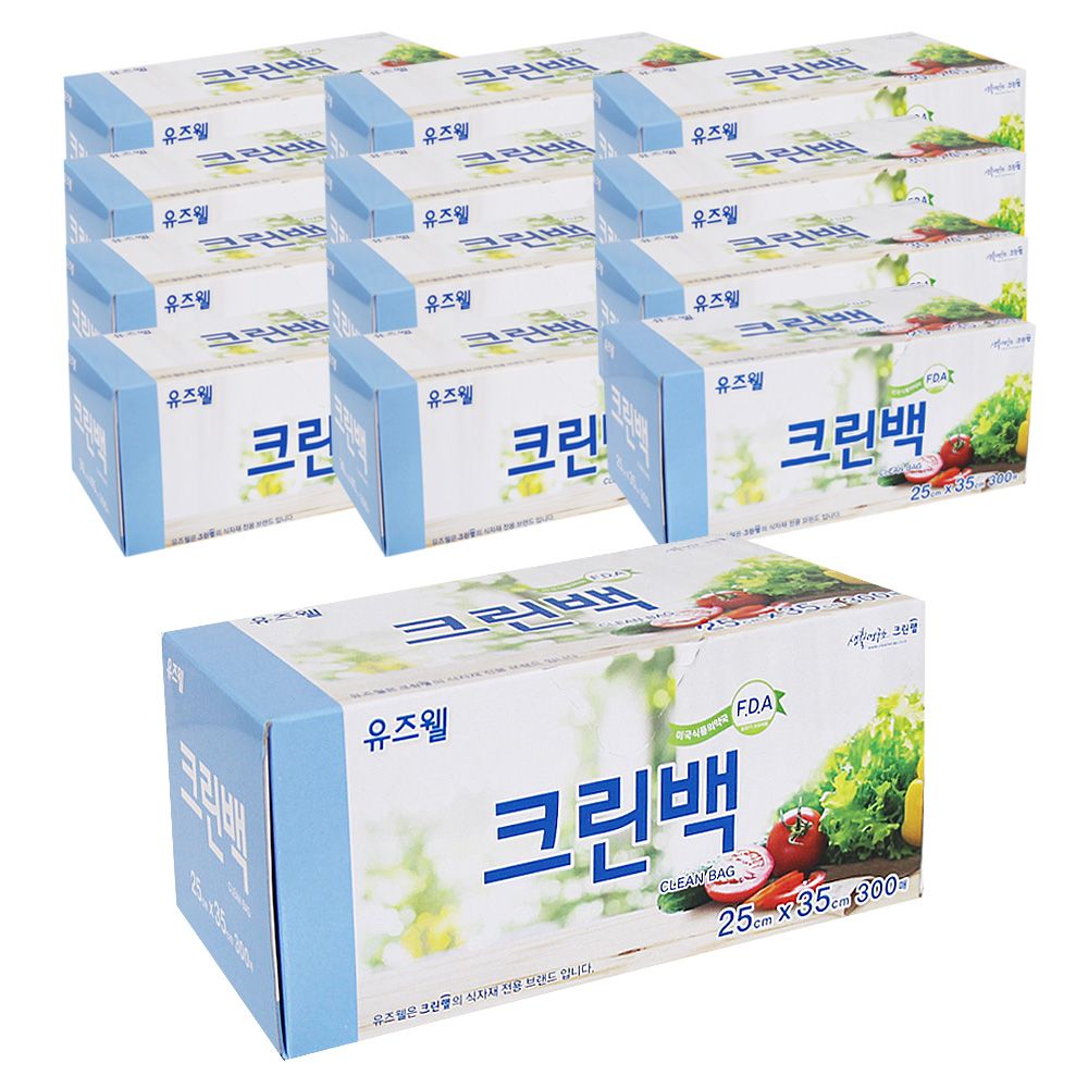 (BOX)크린랩유즈웰크린백25x35x300매_12개입