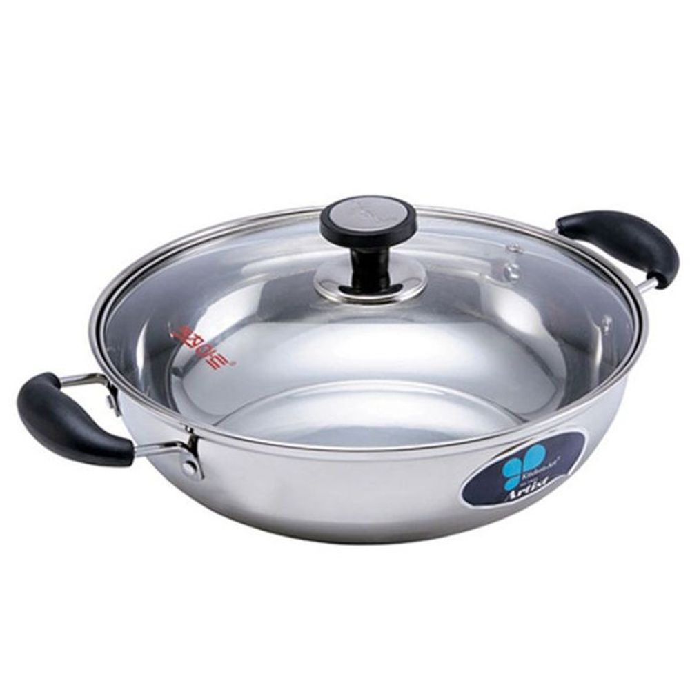 키친아트 전골 냄비 식당 가정 스텐 찌게 냄비 26cm