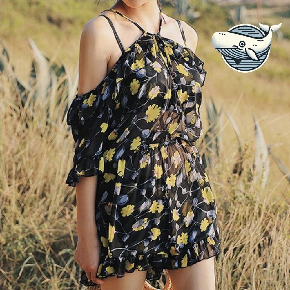 여름 바닷가 오프숄더 원피스 커버업 여성