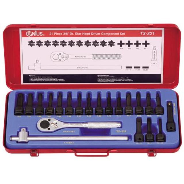 TX-321 지니어스비트소켓육각별비트소켓세트 1SET T