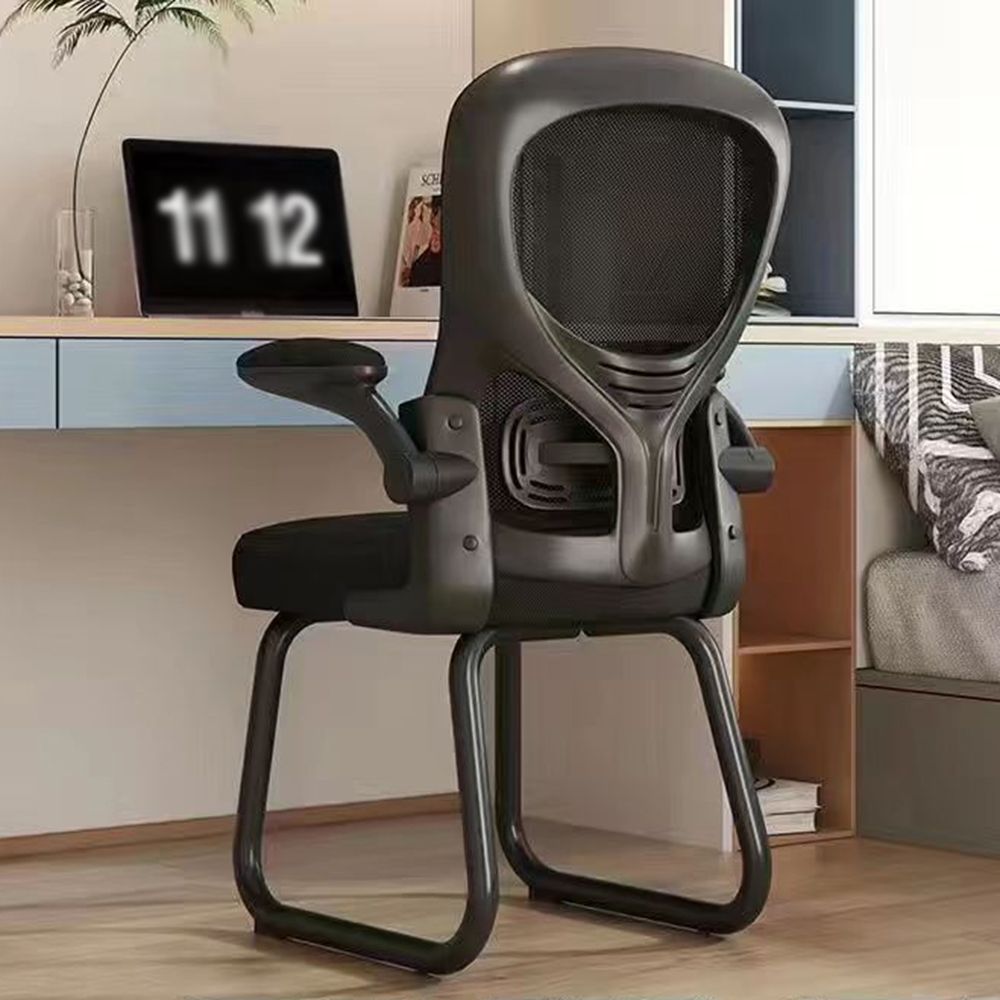 블랙+블랙 등받이 사무용 의자B 메쉬