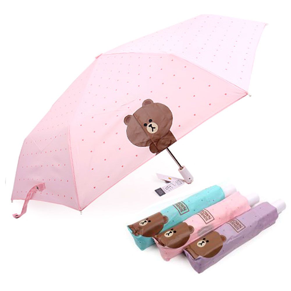 브라운앤프렌즈 안전한 자동 55 하트도트 우산 (선택)