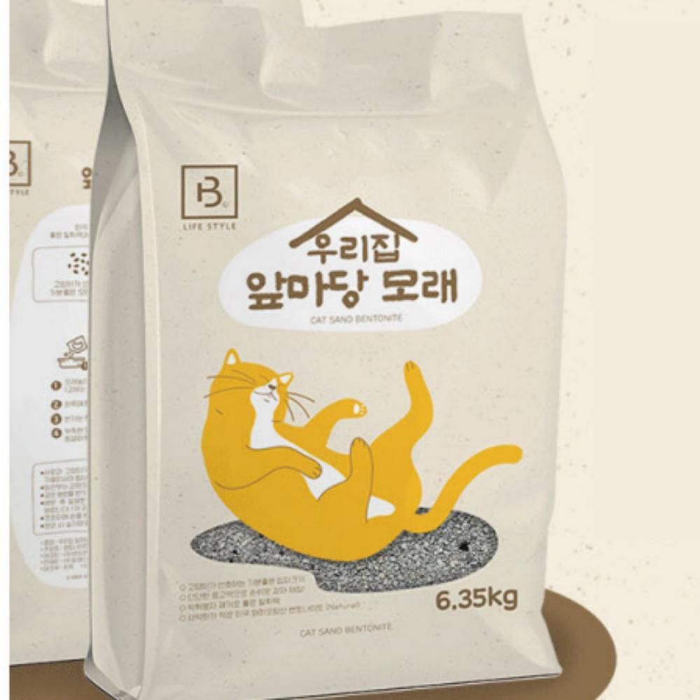 먼지없는 고양이 벤토나이트 모래 6.35kg 3P 모래삽포
