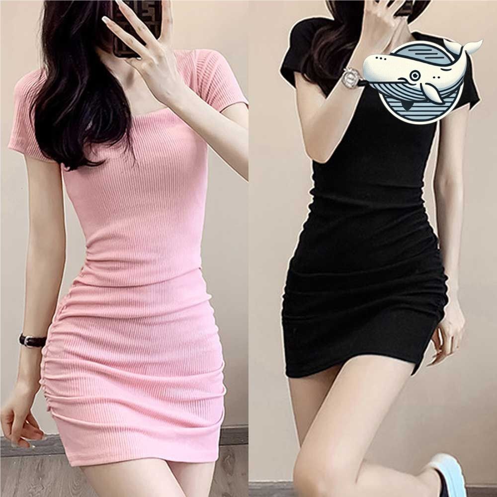 세로 골지 슬림 미니 원피스 귀여운 여름 패션
