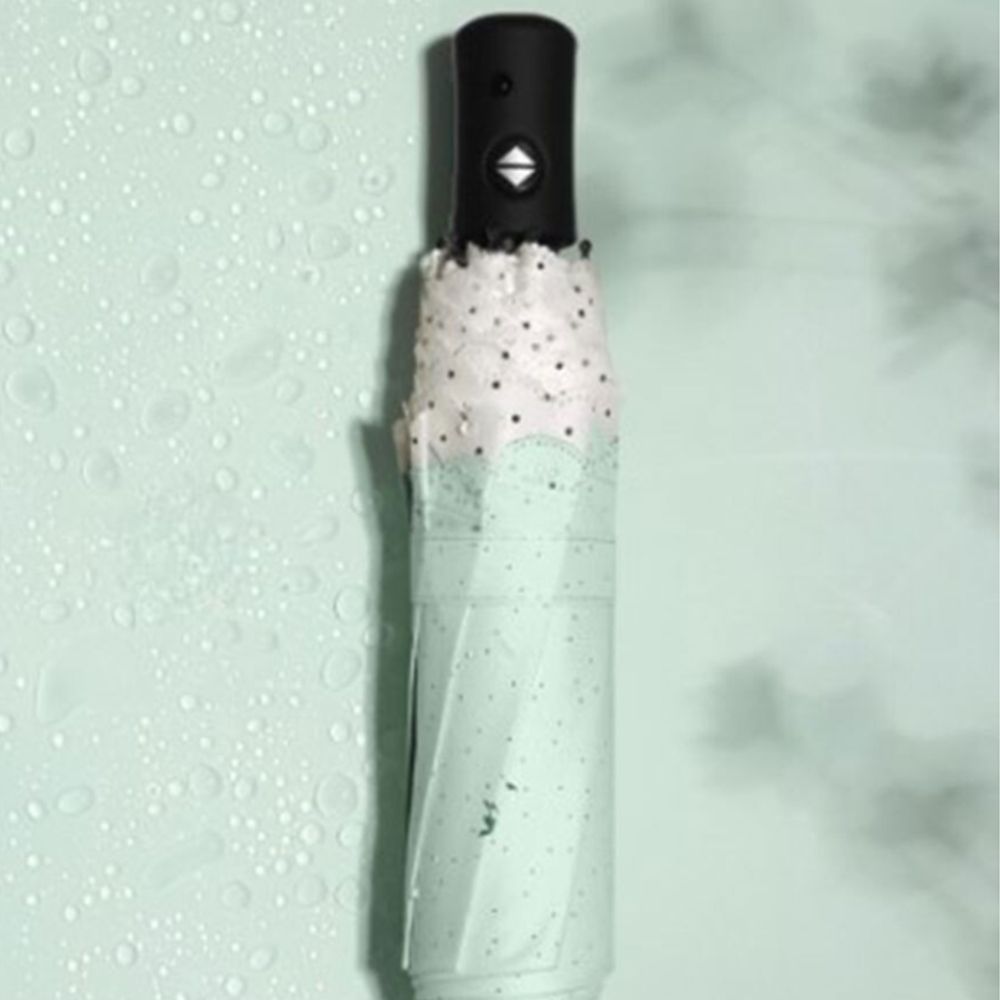 이중 레이스 화사한 민트컬러 우양산 UV차단 원터치
