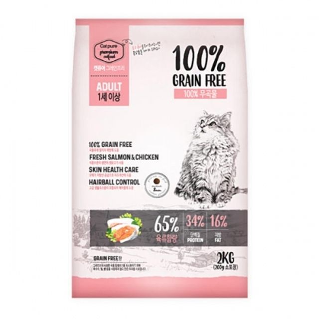 고양이사료 캣퓨어 어덜트 그레인프리 2kg200g x10