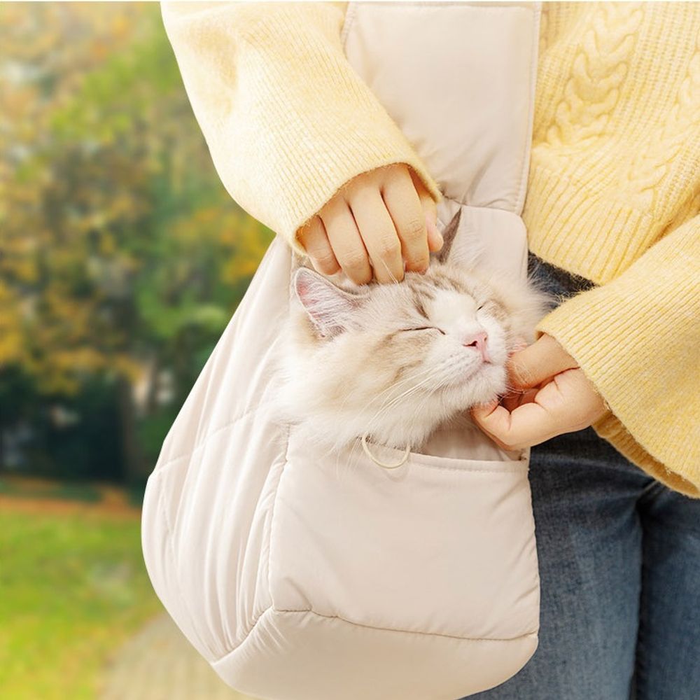 이시아르 따뜻하고 안전한 패딩 고양이 외출 가방