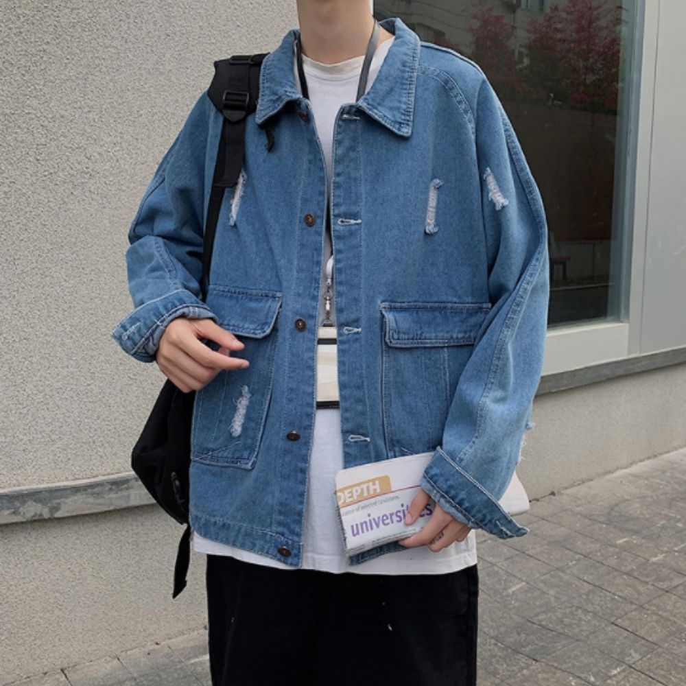 남자 블루 데님 셔츠 자켓 899
